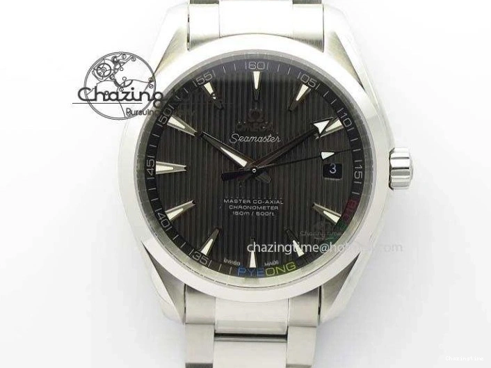 0101 Versatile Aqua Terra ‘PyeongChang 2018’ JHF Best Edition Black Dial On SS Bracelet A 8204